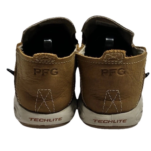 Columbia Men's Brown Canvas Slip-On Loafers size 8 PFG Casual Cabin core Fall - Picture 3 of 9